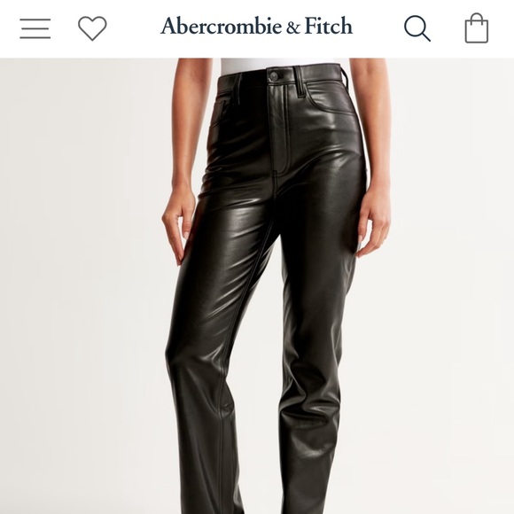 Abercrombie vegan leather pants - Picture 1 of 3